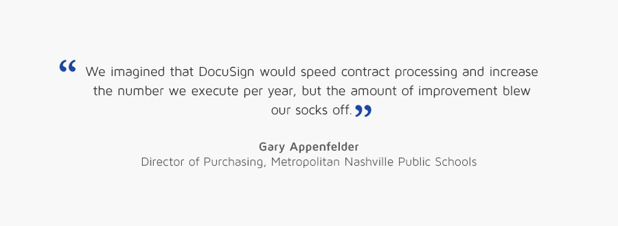 Gary Appenfelder, Director of Purchasing, Metropolitan Nashville Public Schools quote