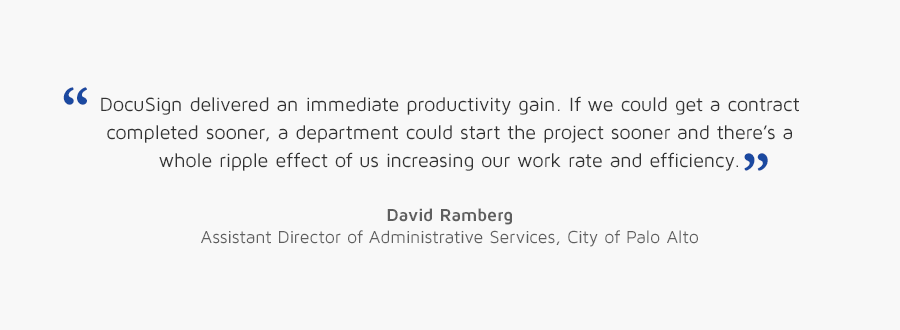 David Ramberg, Assistant Director of Administrative Services, City of Palo Alto quote
