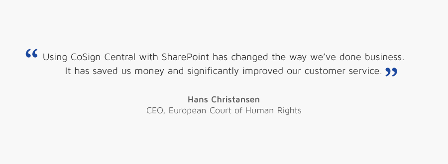 Hans Christansen, CEO, European Court of Human Rights quote